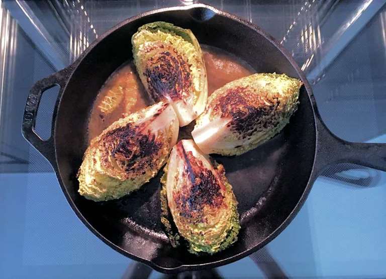 Roasted Savoy Cabbage Recipe Cuisine Fiend